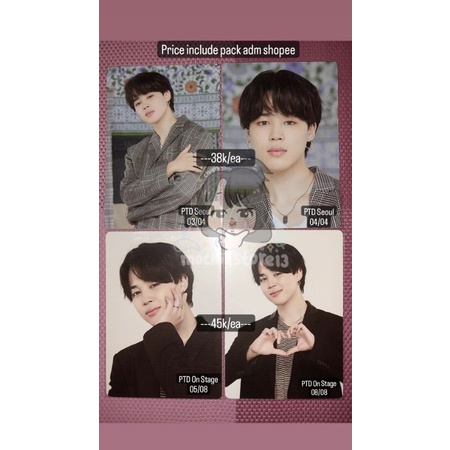 READY STOCK MPC PTD SEOUL PTD ON STAGE JIMIN OFFICIAL