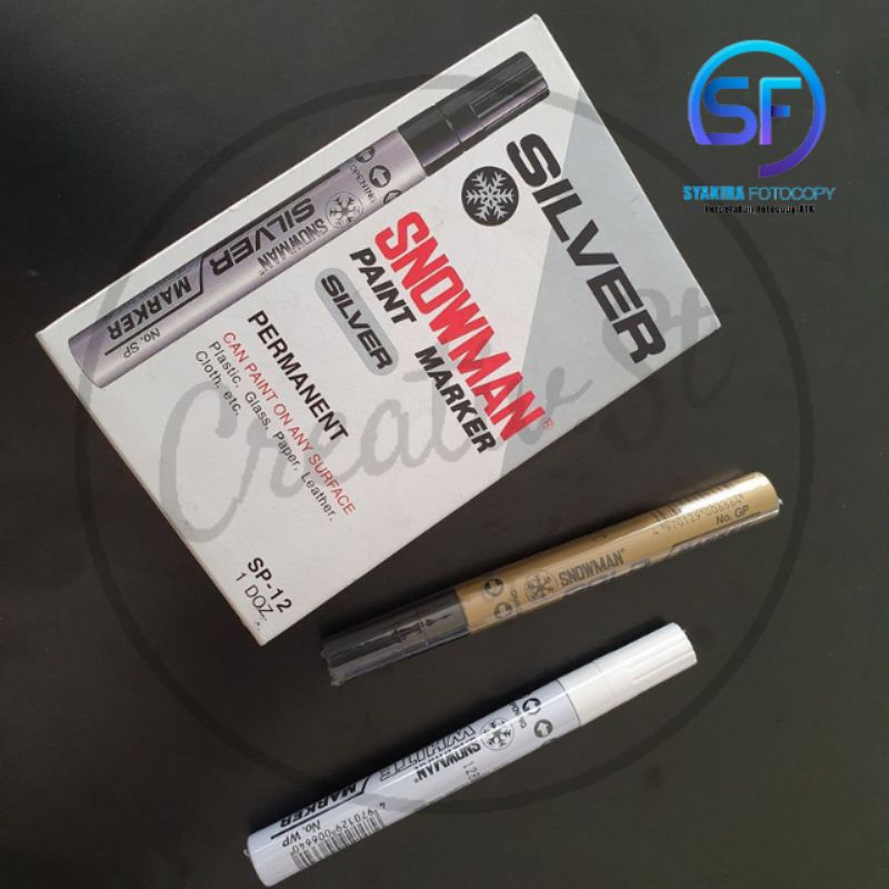 

SNOWMAN MARKER WARNA GOLD-SILVER-PUTIH ORIGINAL TERLARIISS!! SPIDOL
