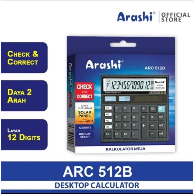 

Desktop Calculator ARASHI ARC-512B