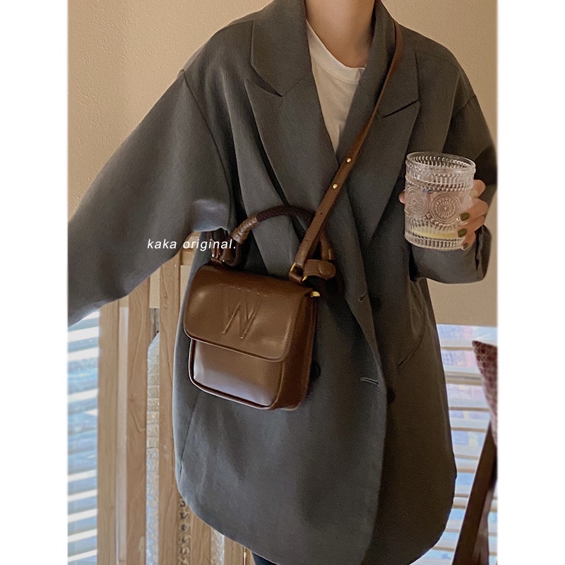 Suhao Niche Desain Tas Wanita 2020 Baru Trendi Net Merah Retro Portabel Kecil Square Tas All-Match In Single Shoulder Messenger Bag