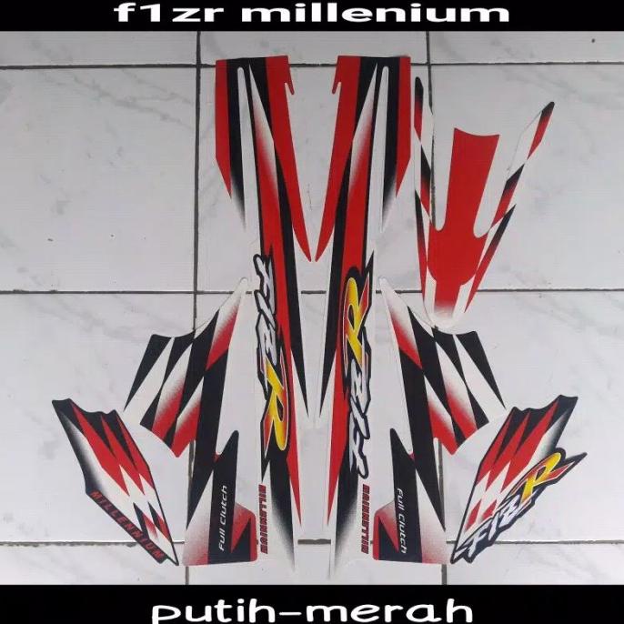 Striping sticker lis body yamaha f1zr fizr fiz r millenium putih merah
