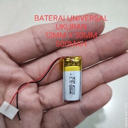 Baterai headset bluetooth 401230 ukuran 12mm x 30mm atc 500mah mantap murah meriah harga pabrik