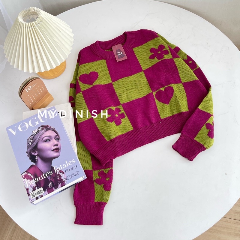 Cahaya Crop Blouse - Atasan Blouse Wanita Motif bunga Love