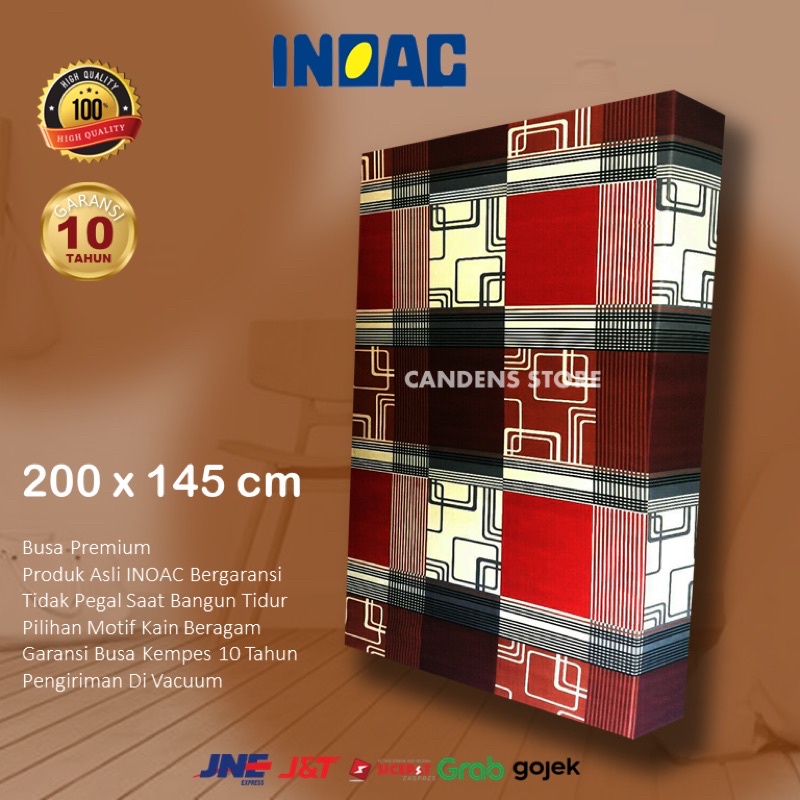 Kasur busa INOAC Ukuran 200x145x15cm no. 3 KASUR BUSA DOUBLE BED ORIGINAL TERMURAH DAN GARANSI 10 ta
