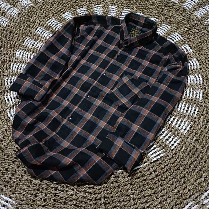 Kemeja Flanel Impor Pria Wanita Kualitas Premium Lengan Panjang Unisex ootd Hem Flanel Couple kekinian