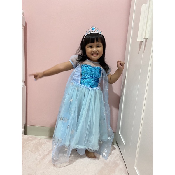 Dress Elsa /Dress frozen / preloved dress frozen/ Dress ulang tahun