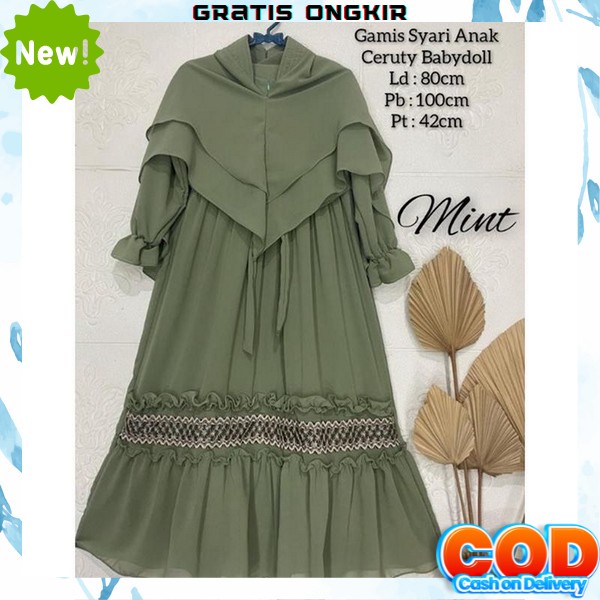 Gamis Anak Perempuan Syari Games Anak Cewek Kekinian Baju Gamis Anak Perempuan Tanggung Gsmis Syari 