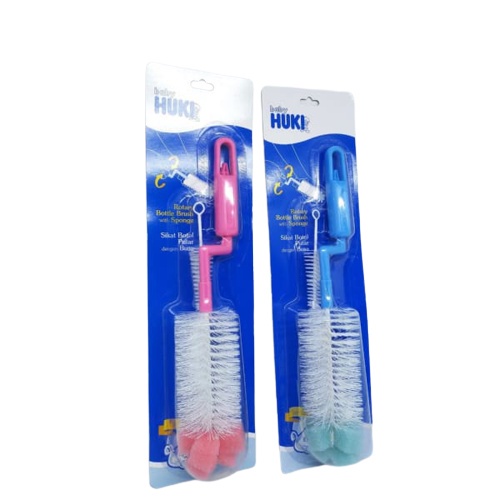 Huki Rotary Bottle &amp; Nipple Brush l Sikat Botol