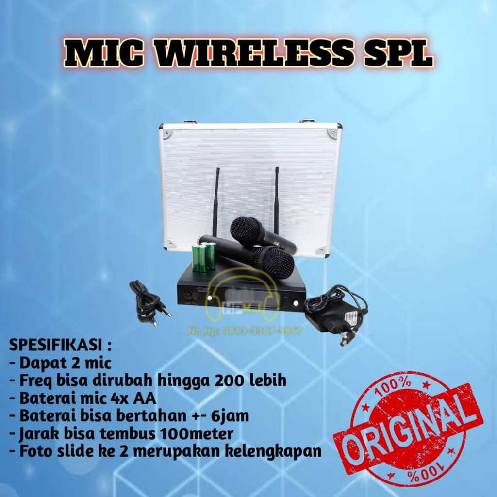 MIC WIRELESS SPL AUDIO WM 202 Microphone Wireless spl wm202 Original