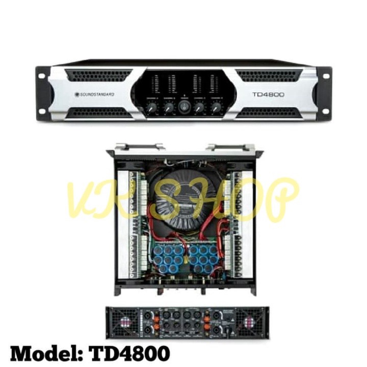 POWER AMPLIFIER SOUNDSTANDARD TD4800 4CH 4 x 800 WATT TD-4800