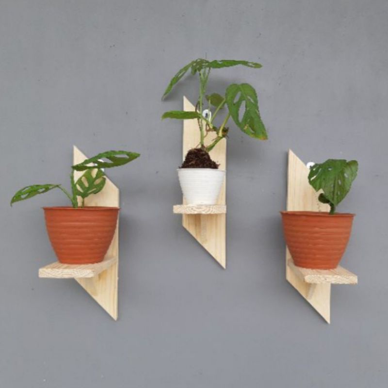 Rak Bunga Dinding/ Rak Bunga Kayu
