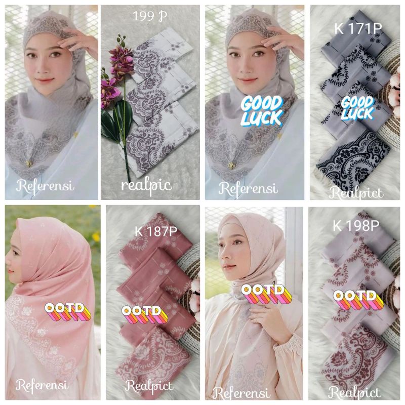 jilbab voal motif premium laser cut terbaru