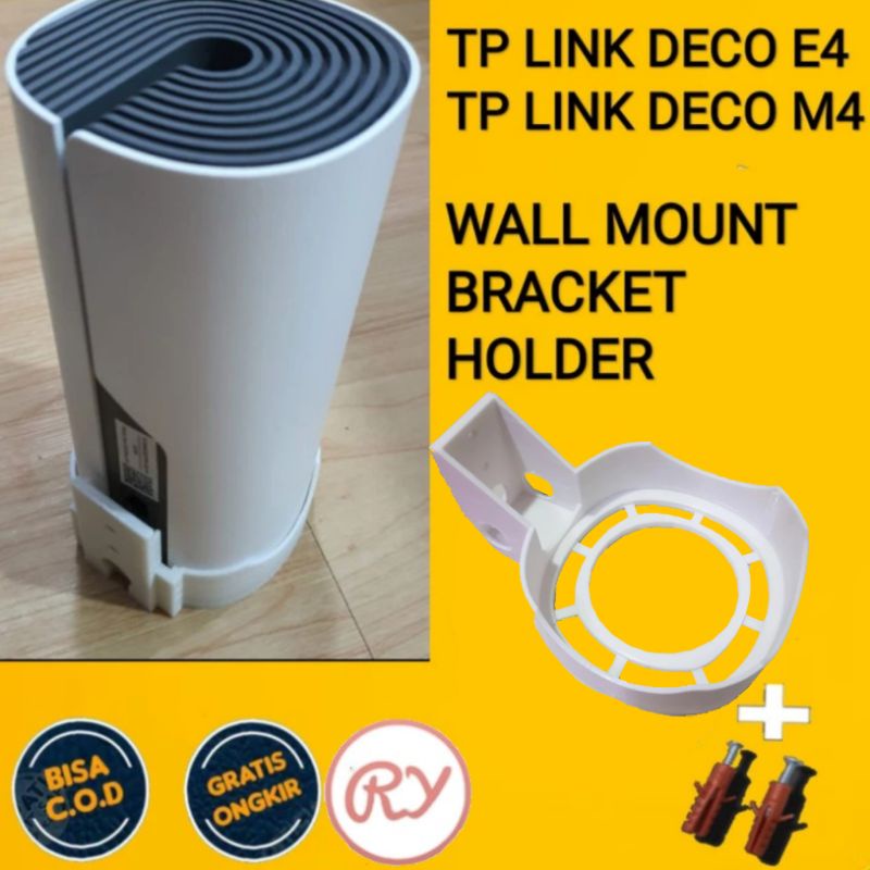 Tp Link Deco E4 M4 Wall Mount TpLink Deco E 4 M 4 Bracket Holder Bahan Plastik