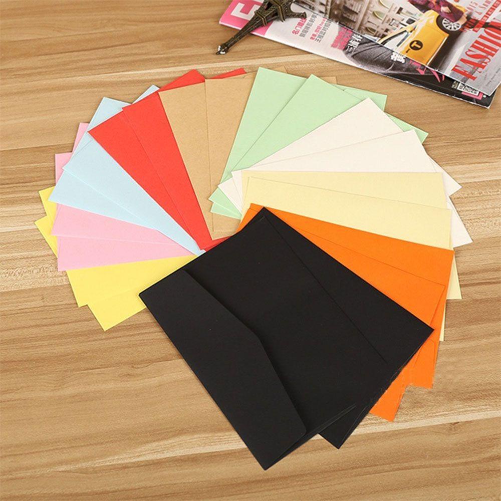 NICKOLAS1 20pcs 220X110mm Amplop Multifungsi Pratice Paper Gift Colorful Stationery Surat Kertas Tulisan