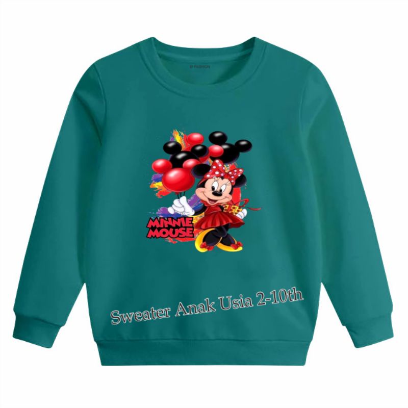 ((IB))SWEATER ANAK PEREMPUAN/MINNIE DIGITAL SABLON