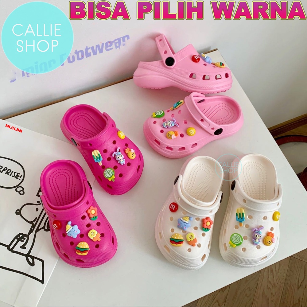 Sandal Clog Anak Full Jibbitz Baim Fuji Balance D55-2S 2M KCJBBPM 9008-K1 KCJBBNK