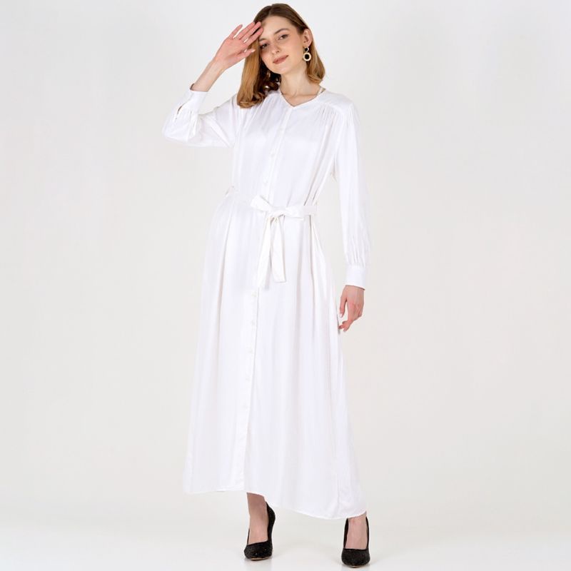 Gamis Rayon Broken White by Le Rosetz