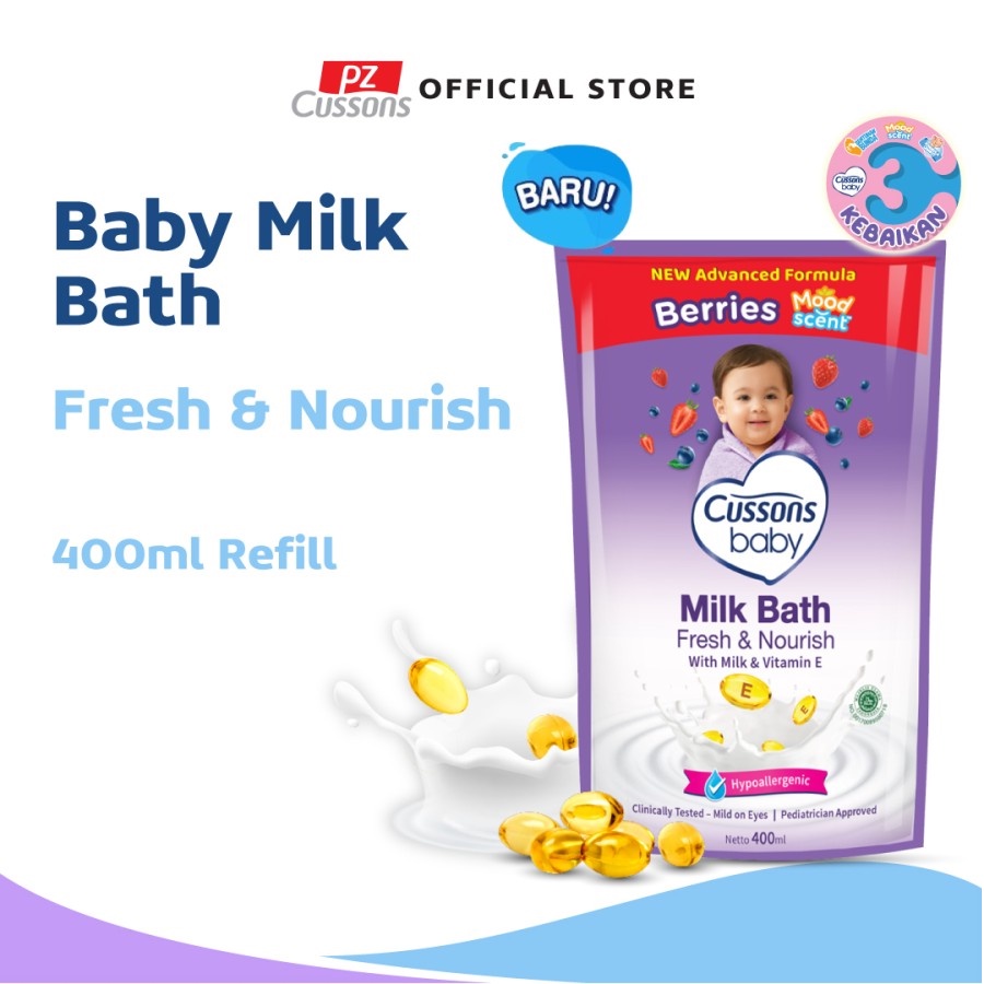 Milk Bath Fresh &amp; Nourish Cussons Baby - Sabun Mandi Bayi Refill 400ml