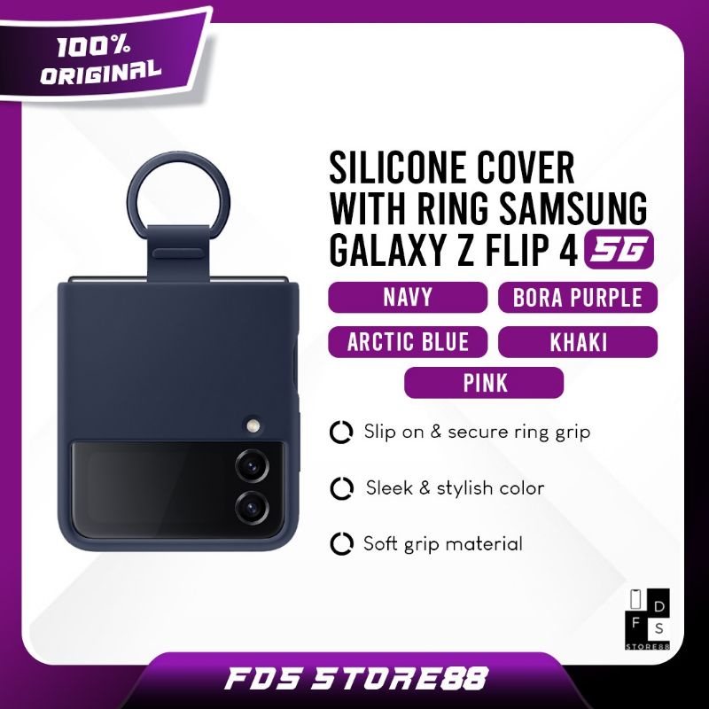 Silicone Cover With Ring Samsung Galaxy Z Flip 4 5G Original