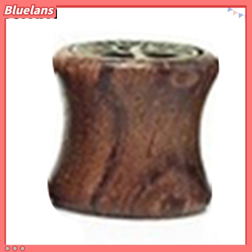 Bluelans 1Pc Ear Plug Tunnel Pembesar Lubang Tindik Telinga Desain Pohon Kehidupan Bahan Kayu Ukuran 8 / 10 / 12 / 14mm