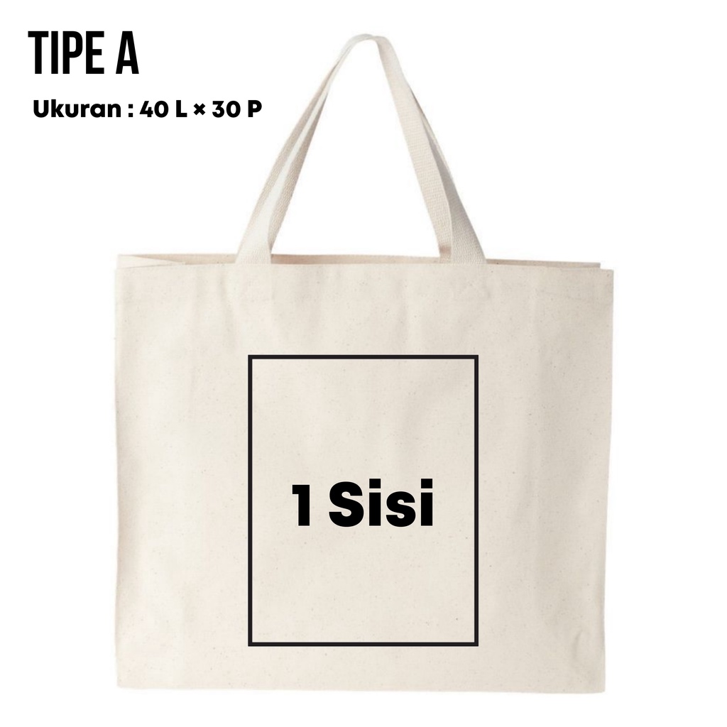 COSTUM TOTEBAG SATUAN , GRUP , LUSINAN | DESIGN BEBAS | BLACU PREMIUM | FULL COLOUR BERWARNA