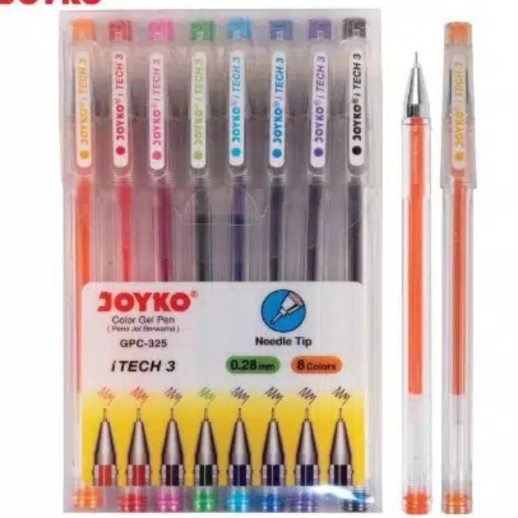 

New Promo Color Gel Pen Pulpen Pena Joyko GPC-325 iTech 3 1 Set 8 Warna