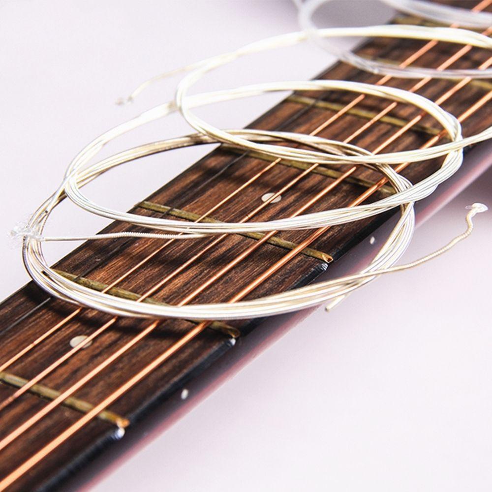 Needway   Senar Gitar 6pcs/Set Instrumen Bagian Gitar Musik Steel String