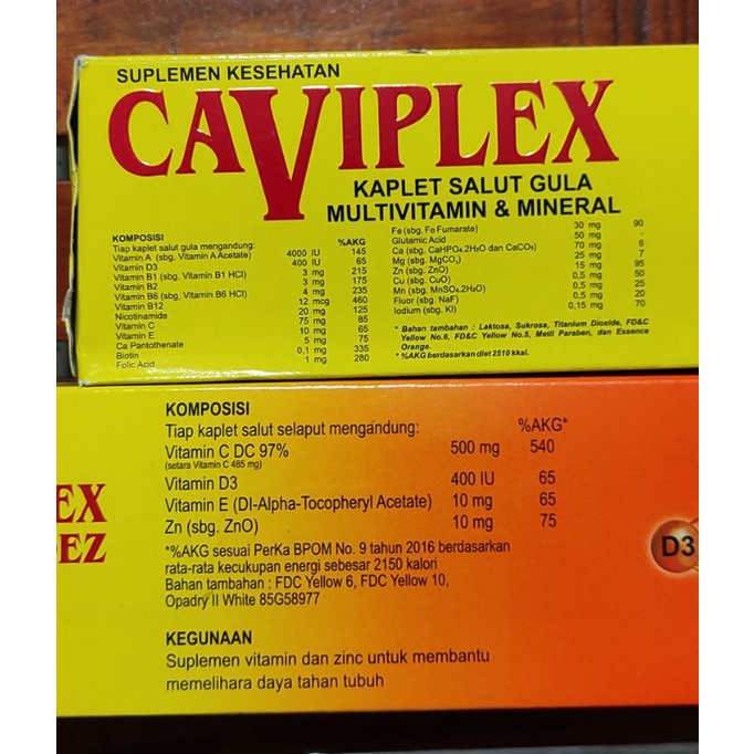Caviplex Multivitamin / CDEZ 10 KAPLET / Daya Tahan Tubuh / Antioksidan
