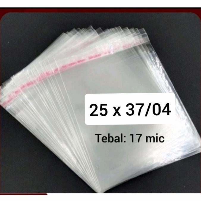 

plastik bening seal OPP uk 25x35 cm 100 lembar dengan tebal 16 mikron