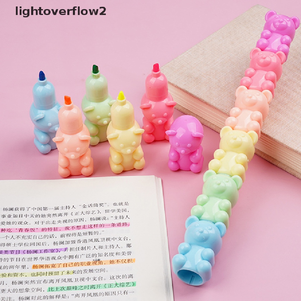 (lightoverflow2) Spidol 5 Warna Fluorescent Untuk Menggambar / Menulis