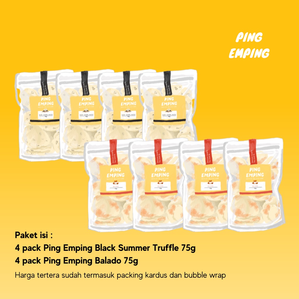 

Paket Box Ping Emping 4 Black Summer Truffle, 4 Balado