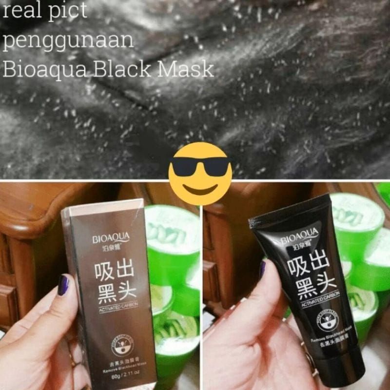 Medan Termurah Masker Charcoal peel off Black mask hempas komedo bio