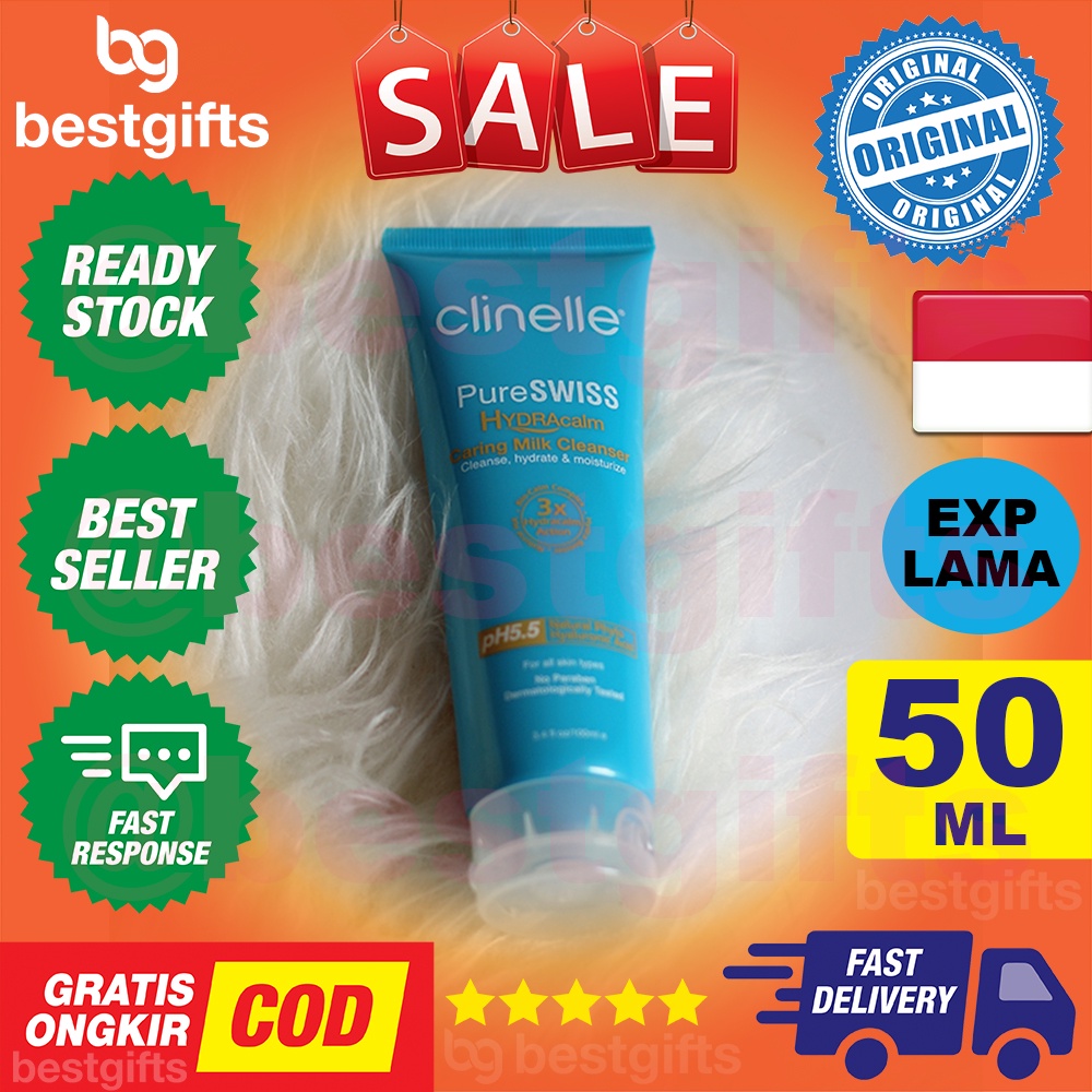 CLINELLE PURESWISS HYDRACALM CLEANSING GEL PEMBERSIH WAJAH 50 ML