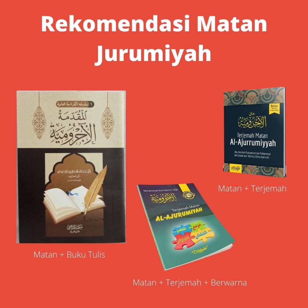 Buku Nahwu Terjemah Matan Ajurrumiyyah Attuqa Al Jurumiyyah Jurumiyah Adz Dzahabi