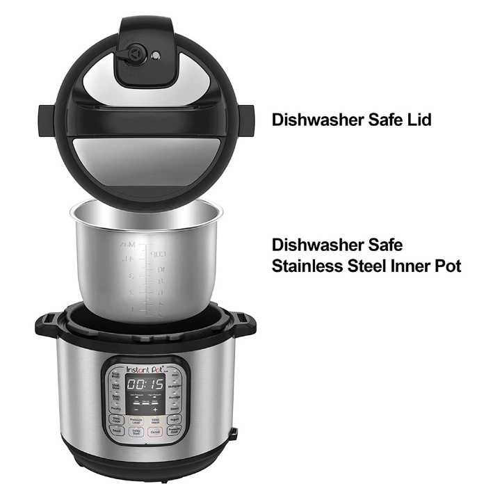 Instant Pot Duo 7 in 1 Slow Cooker 6 Quart (5,7 L) Stainless Steel Black