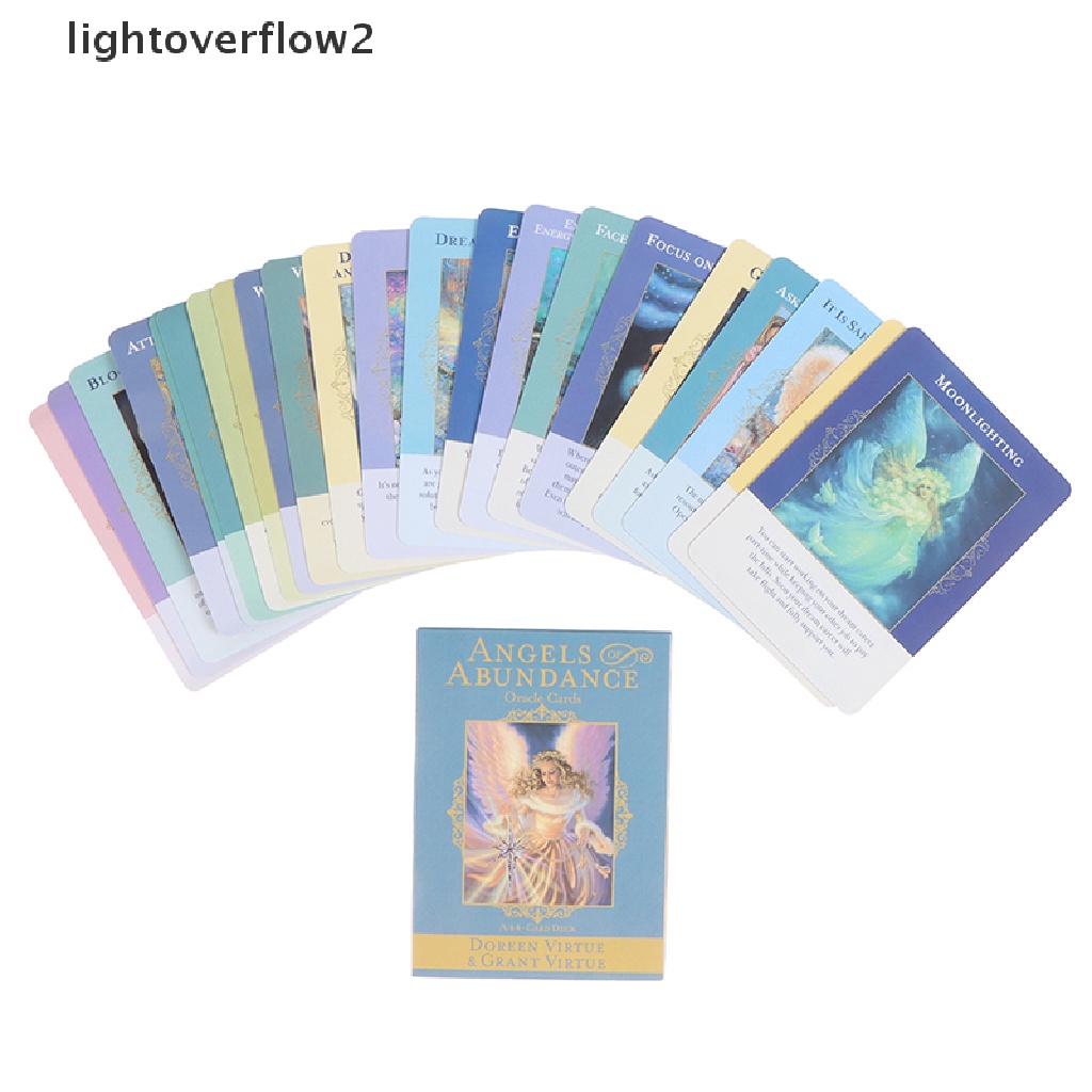 (lightoverflow2) Kartu Tarot Angels of Abundance Oracle Untuk Pesta