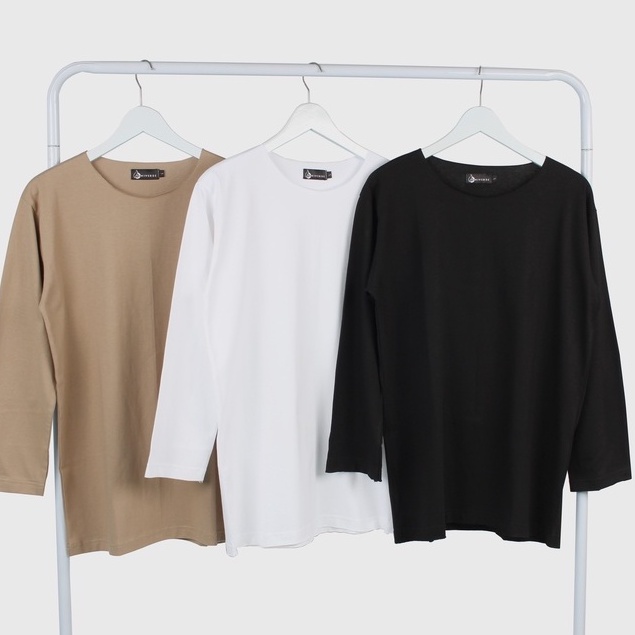 UNFINISHED T-shirt Longsleeve | Kaos Polos Pria Wanita Tanpa kerah