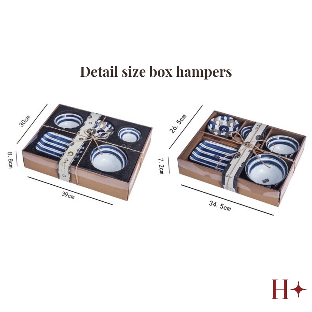 H✦ Betria Piring Mangkuk Keramik Set Hampers Ala Jepang Hadiah Wedding Souvenir