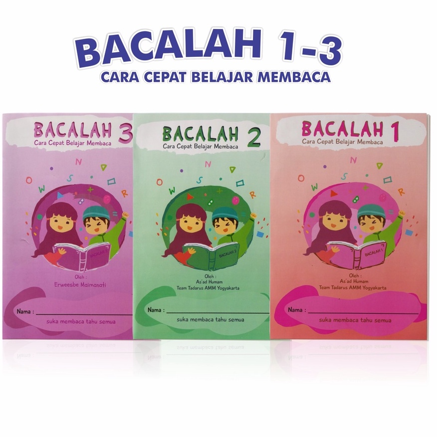 BUKU ANAK CARA CEPAT BELAJAR MEMBACA BACALAH JILID 1 2 3 BUKU TK PAUD SD