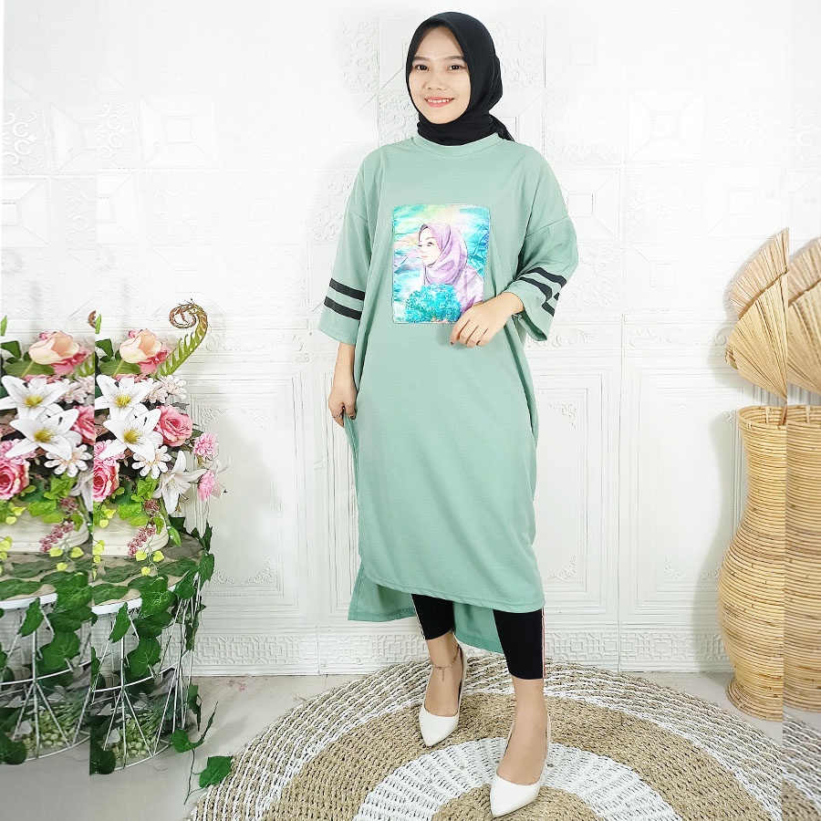 CLOTH LONG TUNIK JUMBO WANITA SALEHA CANTIK DRESS OVERSIZE GL FASHION