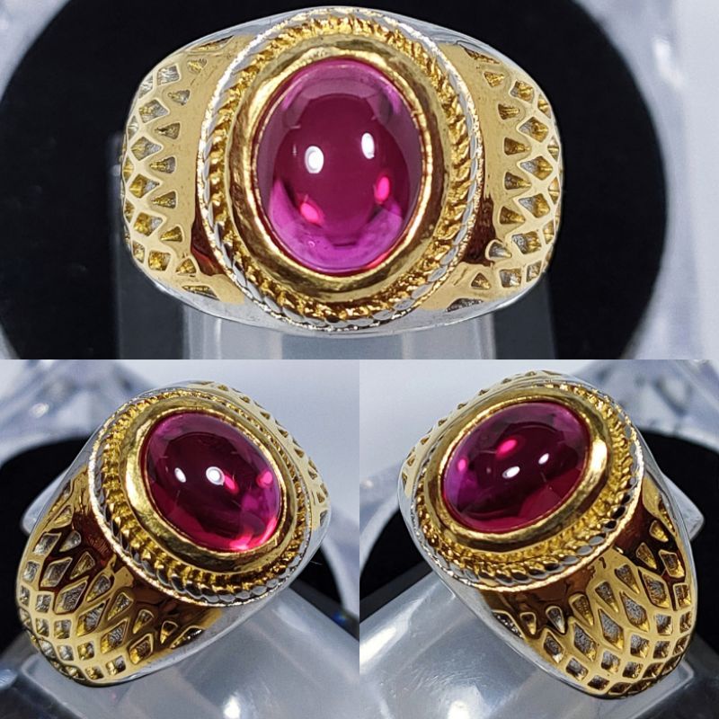 CINCIN BATU AKIK DELIMA MERAH SIAM BANGKOK ASLI KODE 02698