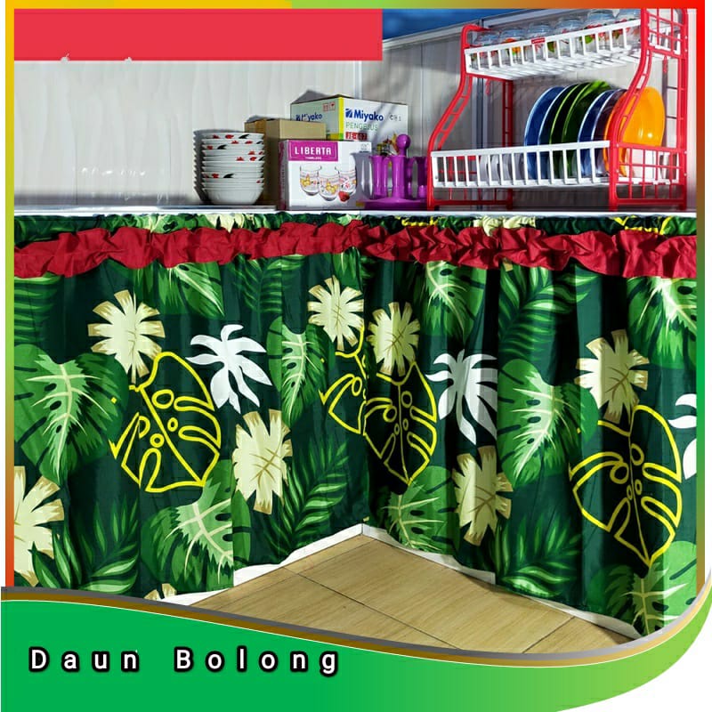 Gorden Kolong Dapur Minimalis Uk 100 x 70 cm Bonus Tali