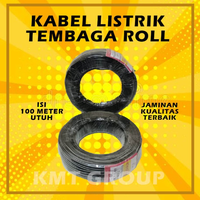 Kabel Listrik Ganda Serabut Isi-100Meter/1 Roll
