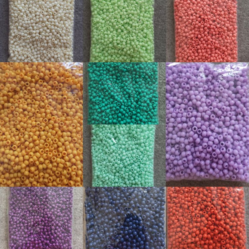 20 Gr Manik Manik Mote warna lubang besar uk 8mm