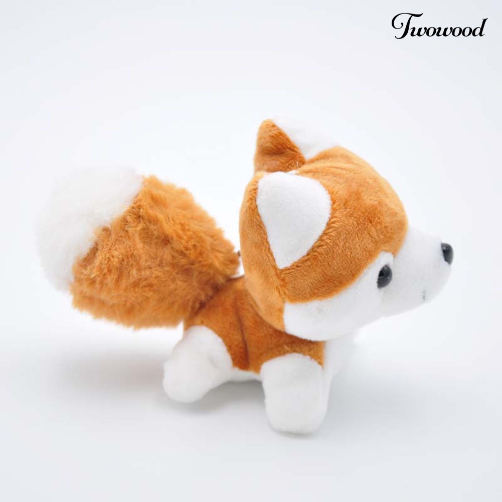 Twowood Gantungan Kunci Boneka Anjing Husky Bahan Plush