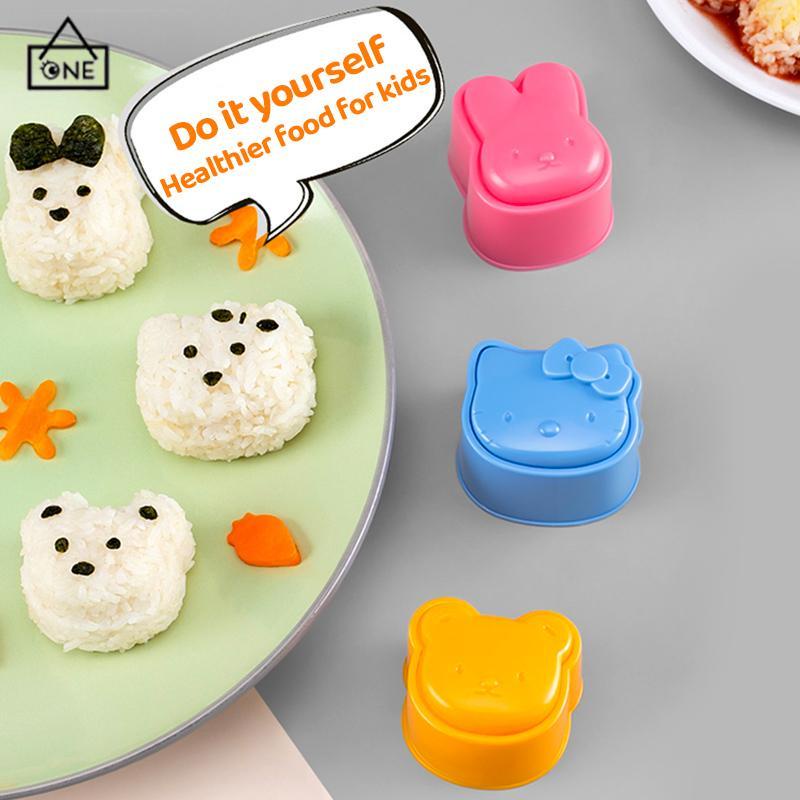 COD❤️Cetakan Nasi Bola Rice Mold Cetakan Nasi Dengan 3 Motif Lucu Bola Shake-A.one