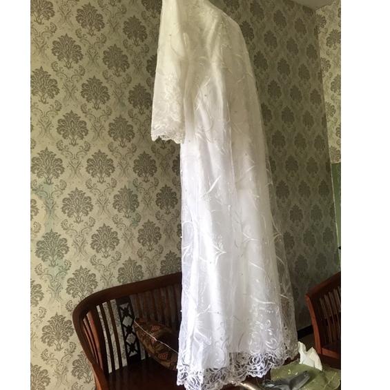 Menarik FULL BRUKAT [FREE HIJAB ]GAUN AKAD GAMIS AKAD WALIMAH