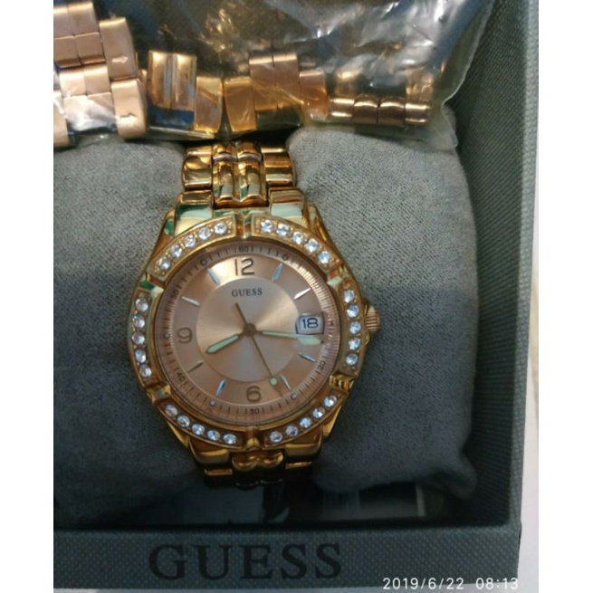 jam GUESS asli Rose gold