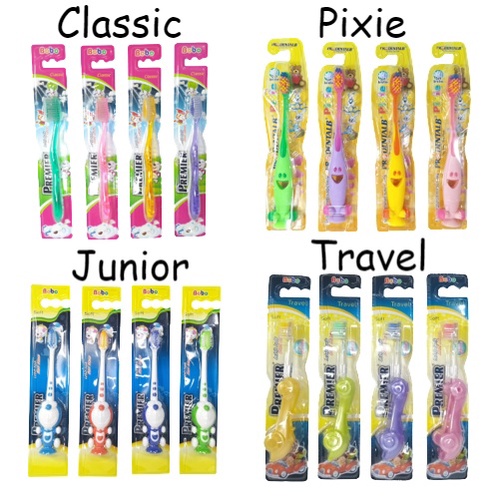 Premier BOBO Junior And Classic Toothbrush Sikat gigi Anak Soft