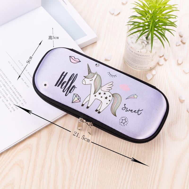 Serenity Tempat Kotak Pensil Motif Horse / Motif Bibir / Bahan EVA Untuk Anak Perempuan Laki Laki Unisex Anti Air Import - KP02